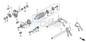 CBF1000T drawing GEARSHIFT DRUM