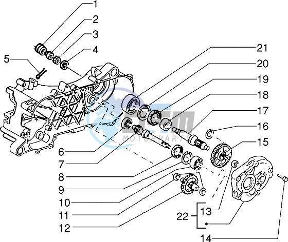 Rear wheel shaft