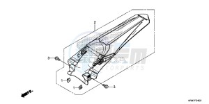 CRF250RF CRF250R Europe Direct - (ED) drawing REAR FENDER