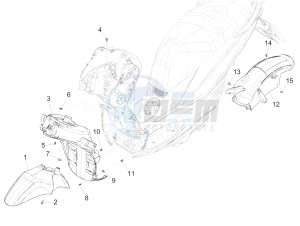 Medley 125 4T ie ABS (APAC) drawing Wheel huosing - Mudguard