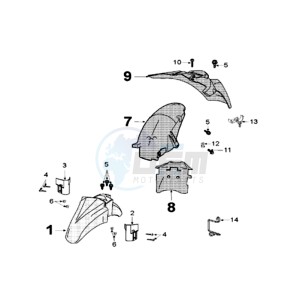 GEOPOLIS 125 SC drawing FENDERS