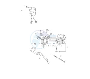 YZF R6 50TH 600 drawing HANDLE SWITCH AND LEVER