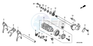 CB600FA3A Europe Direct - (ED / ABS ST 25K) drawing GEARSHIFT DRUM