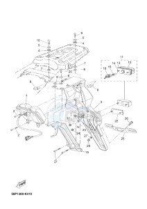 XT660ZA XT660Z ABS TENERE (2BE3 2BE3 2BE3) drawing TAILLIGHT