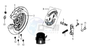 JET EURO X 50 E2 drawing REAR WHEEL