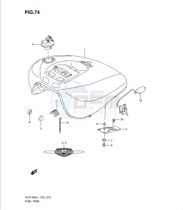 VLR1800 drawing FUEL TANK (VLR1800L1 E24)