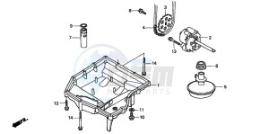 CB600F CB600F drawing OIL PAN/OIL PUMP