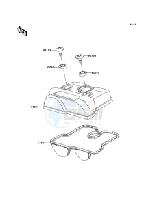 KX250F KX250T7F EU drawing Cylinder Head Cover