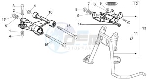 LX 50 2T drawing Central Stand - Swinging arm