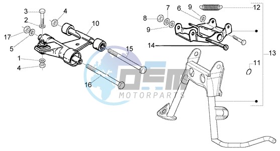 Central Stand - Swinging arm