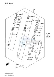 SFV 650 GLADIUS EU drawing FRONT FORK DAMPER