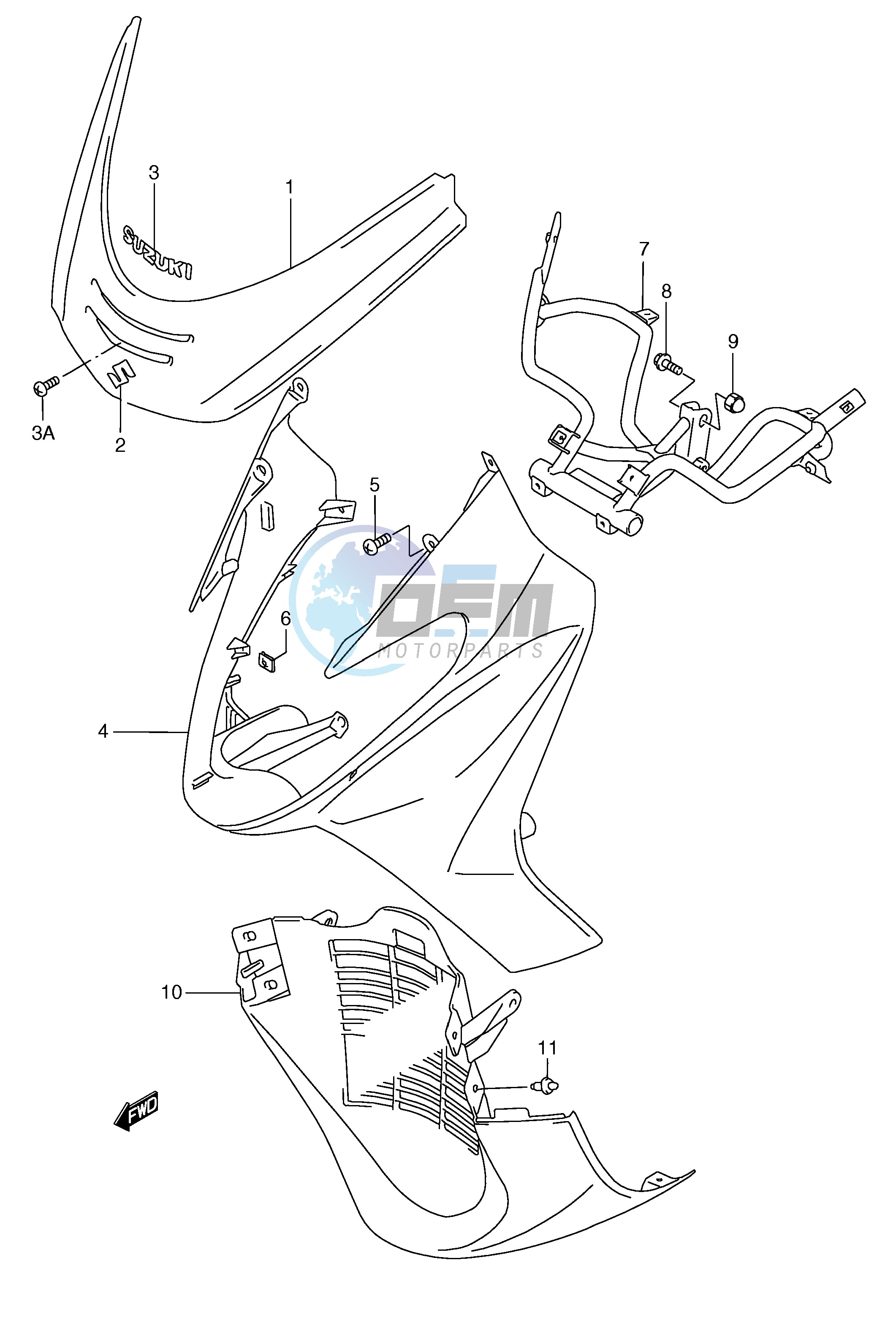 FRONT LEG SHIELD (MODEL W X)