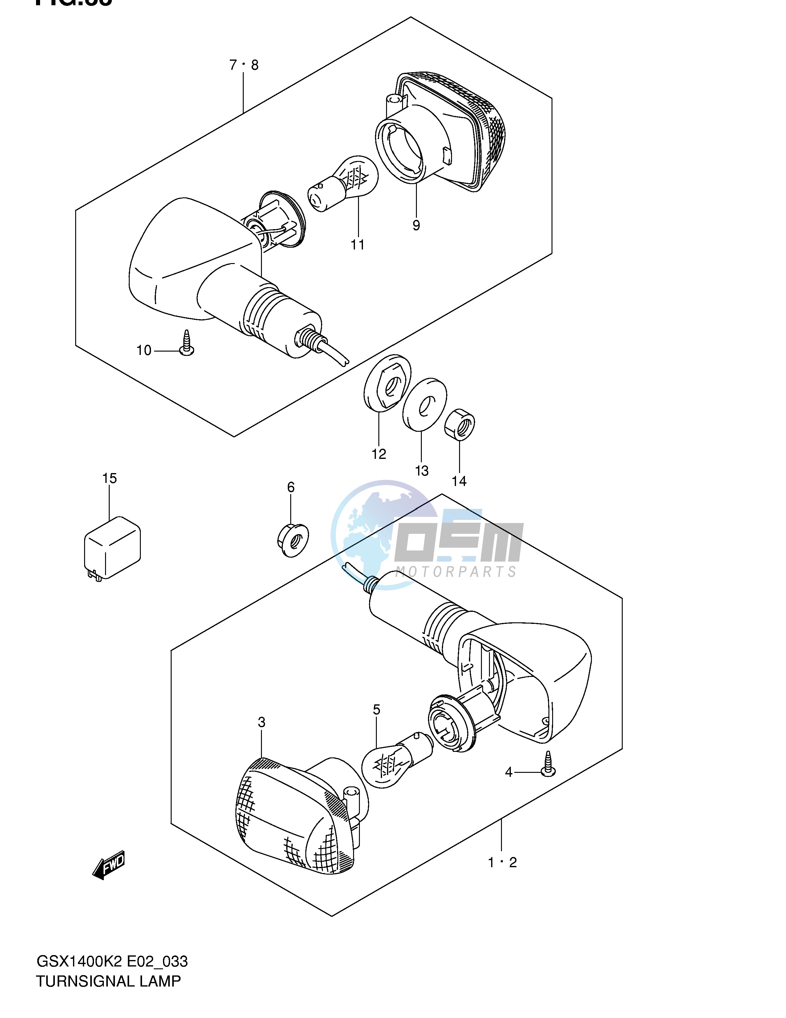 TURNSIGNAL LAMP (E24,~F.NO.100196)