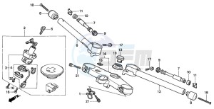 CBR600SE drawing HANDLE PIPE/TOP BRIDGE