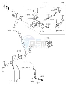 KLX450R KLX450AJF EU drawing Front Master Cylinder