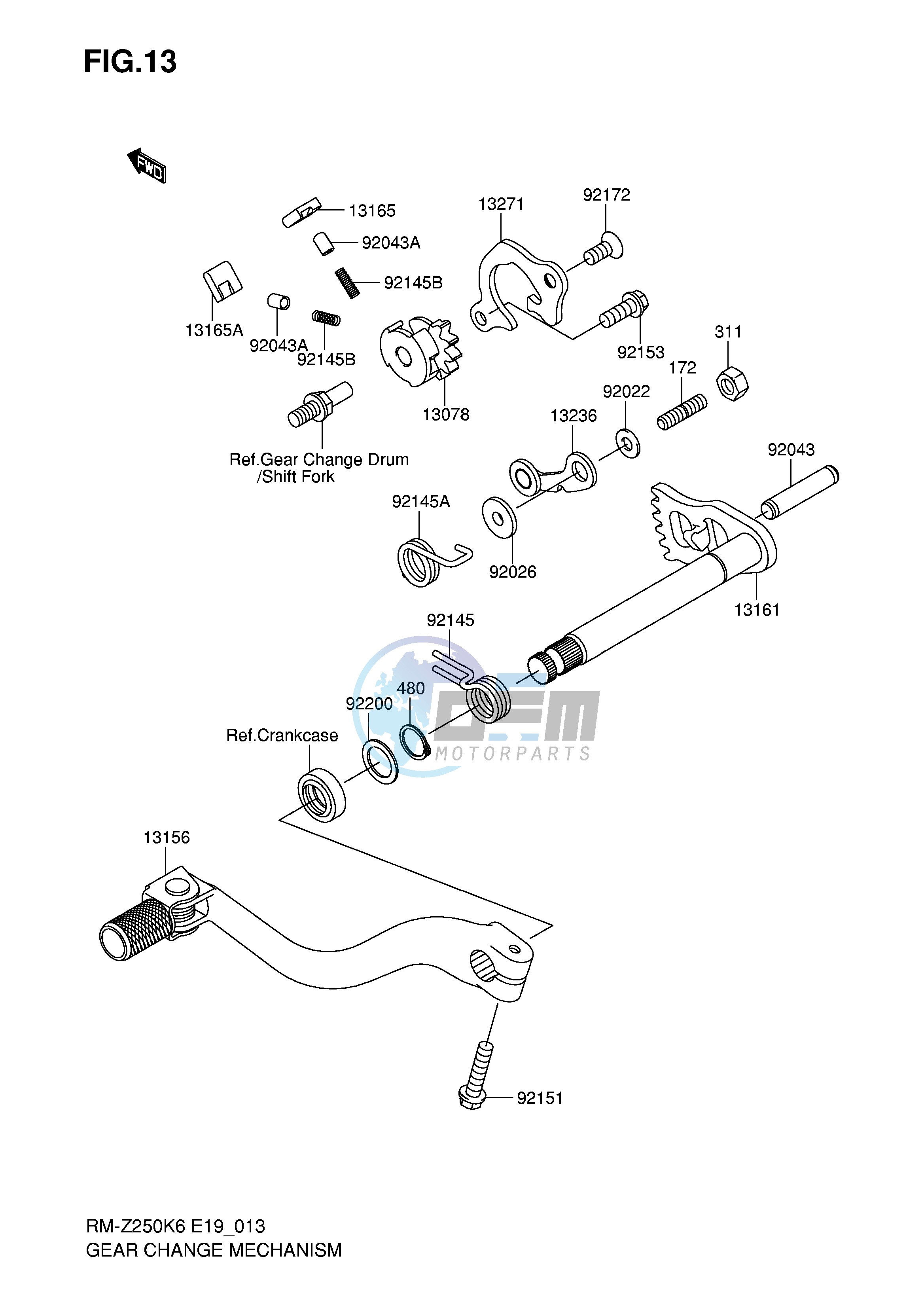 GEAR CHANGE MECHANISM