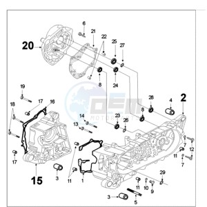 VIVA 3 L 50 4T A drawing CRANKCASE