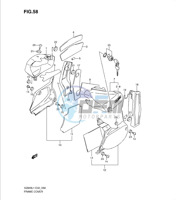 FRAME COVER (VZ800L1 E24)