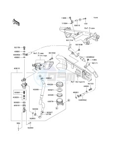 KRF 750 F [TERYX 750 4X4 NRA OUTDOORS] (F8F) C9FB drawing REAR MASTER CYLINDER