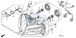 CBR125RWA France - (F / BLA CMF) drawing HEADLIGHT (CBR125RW7/RW9/RWA)