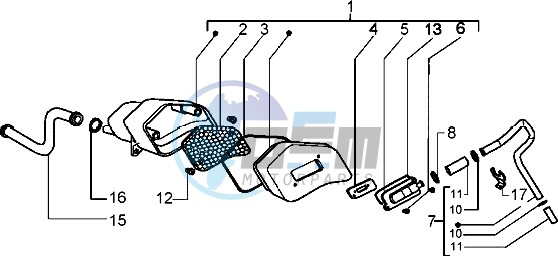 Secondary air box (Vehicle with rear hub brake)