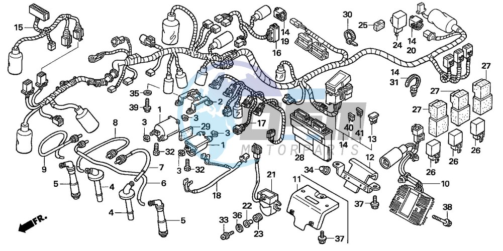 WIRE HARNESS/IGNITION COI L (CB1300S/SA)