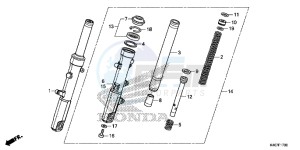 NSS125ADF Forza 125 - NSS125AD UK - (E) drawing FRONT FORK