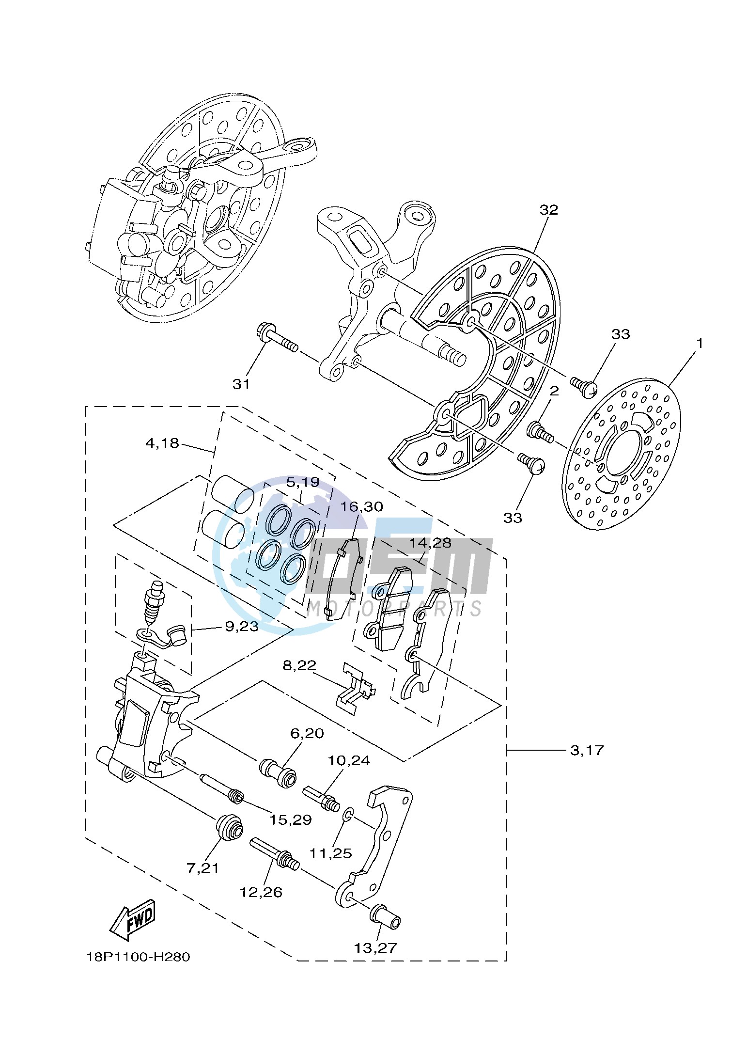 FRONT BRAKE CALIPER