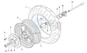 SR 50 IE-Carburatore 50 drawing Front wheel