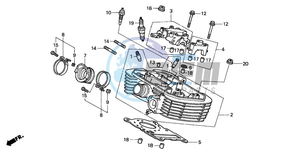 CYLINDER HEAD (REAR)