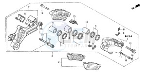 XL1000V VARADERO drawing REAR BRAKE CALIPER (XL1000VA)