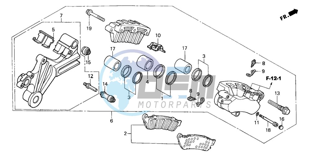 REAR BRAKE CALIPER (XL1000VA)