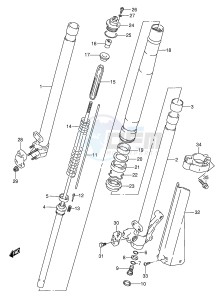 RMX250 (E1) drawing FRONT DAMPER (MODEL N)