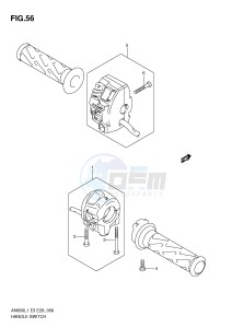 AN650 (E3-E28) Burgman drawing HANDLE SWITCH (AN650L1 E33)