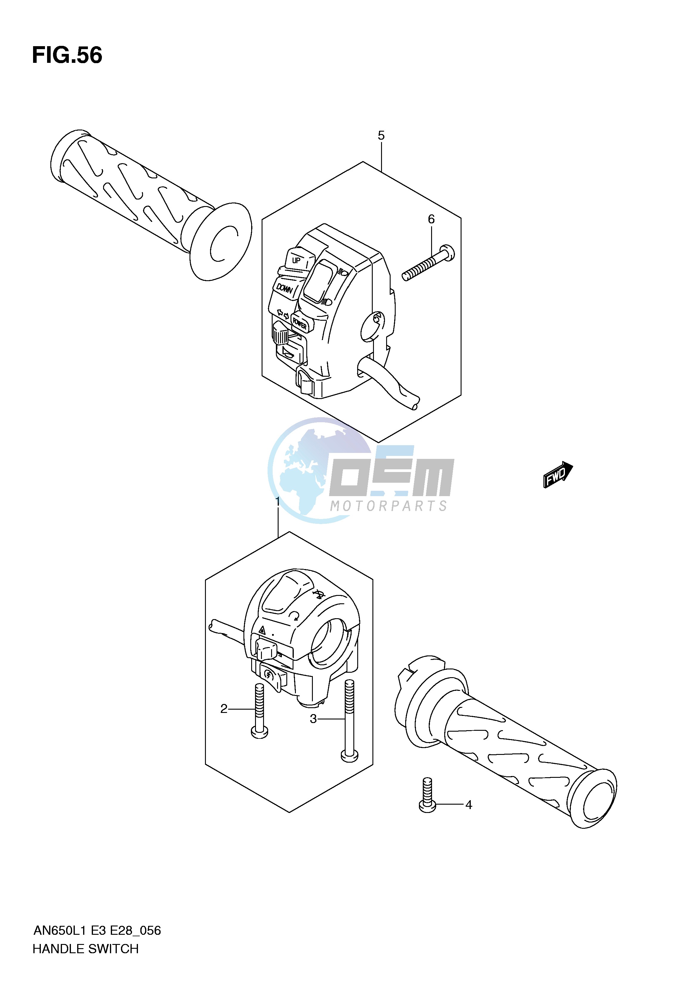 HANDLE SWITCH (AN650L1 E33)