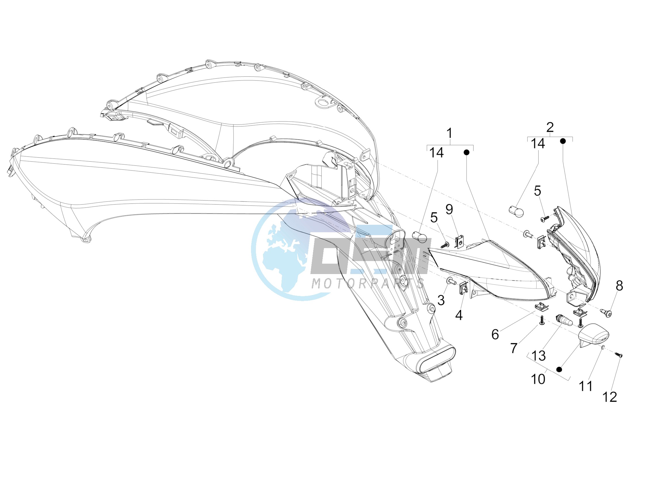 Rear headlamps - Turn signal lamps