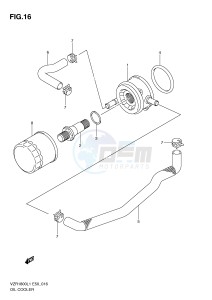 VZR1800 (E50) INTRUDER drawing OIL COOLER