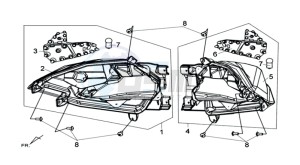 MAXSYM 400 I drawing TAIL LIGHT - REAR SUSPENSION