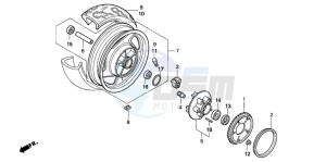 VF750C2 drawing REAR WHEEL