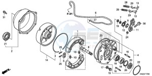 TRX500FAA Australia - (U) drawing REAR BRAKE PANEL