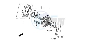 CG125 drawing FRONT BRAKE PANEL