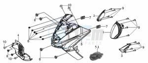 GTS250 INJECTION drawing FR PLATE / HEAD LIGHT