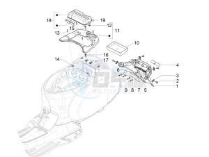 VXL 125 4T 3V drawing Rear cover - Splash guard