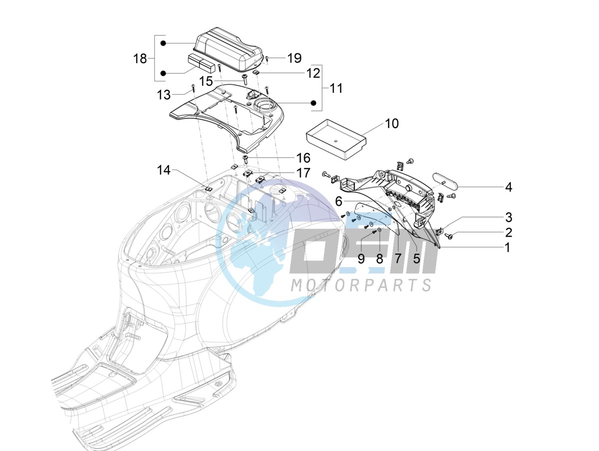 Rear cover - Splash guard