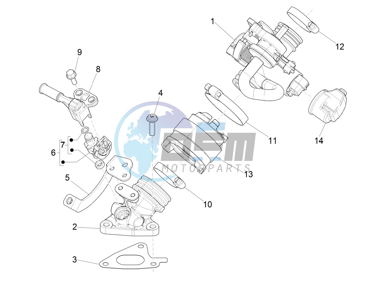 Throttle body - Injector - Induction joint