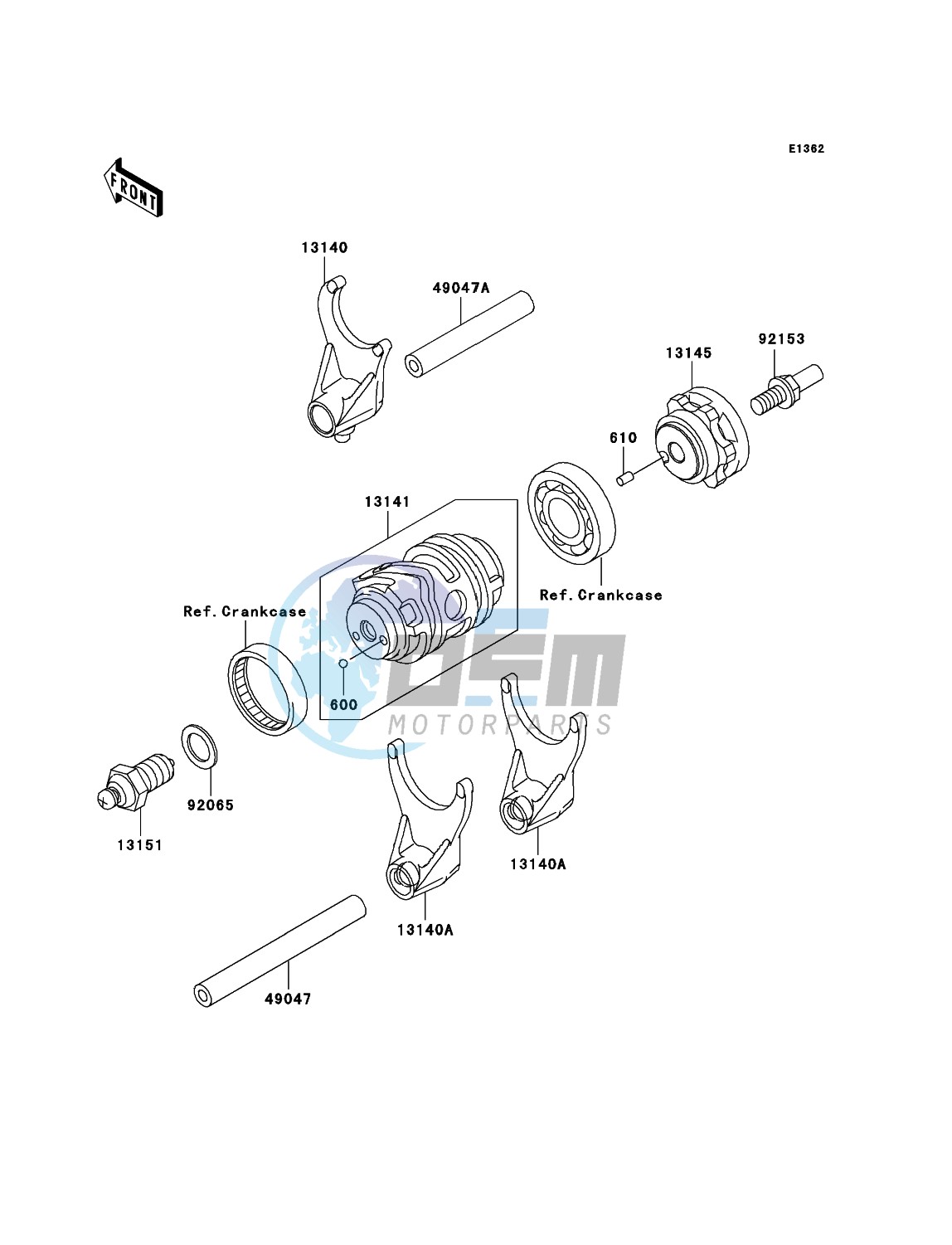 Gear Change Drum/Shift Fork(s)