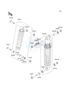 KSV 700 B [KFX700 V FORCE] (B1-B2) [KFX700 V FORCE] drawing SHOCK ABSORBER-- S- -