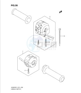 GSXF650 drawing HANDLE SWITCH