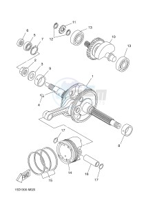 YPR400RA XMAX 400 ABS EVOLIS 400 ABS (1SDF) drawing CRANKSHAFT & PISTON