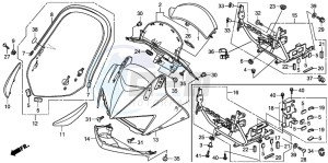 XL1000V drawing UPPER COWL